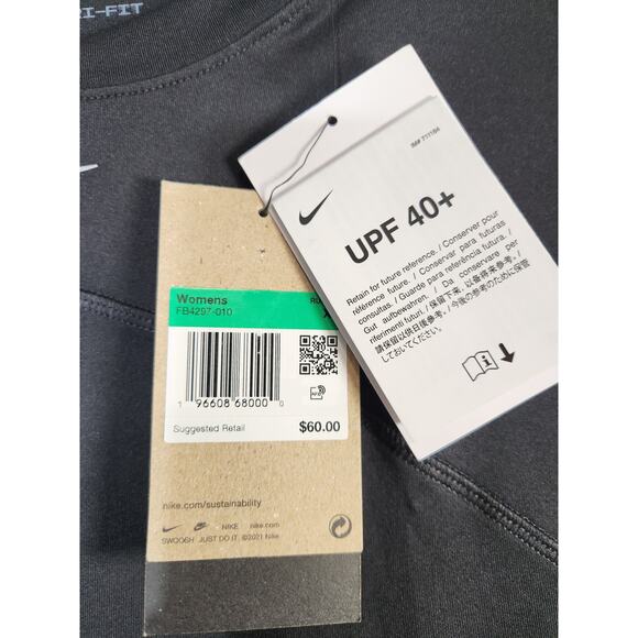 Nike Dri-Fit Running long sleeve black women's size XL - Picture 3 of 7